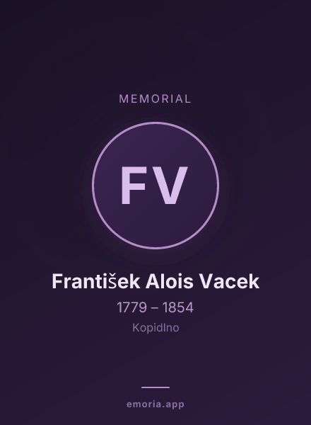 Memorial portrait of František Alois Vacek
