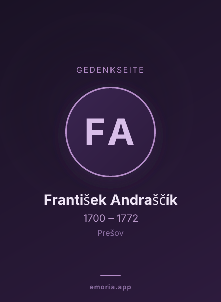 Gedenkportrait von František Andraščík