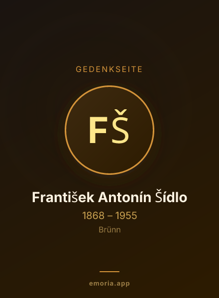 Gedenkportrait von František Antonín Šídlo