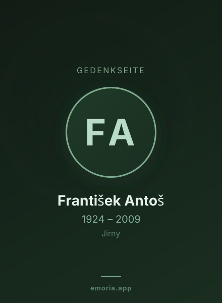 Gedenkportrait von František Antoš