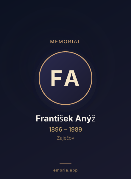 Memorial portrait of František Anýž