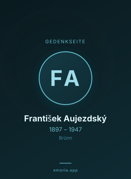 Gedenkportrait von František Aujezdský