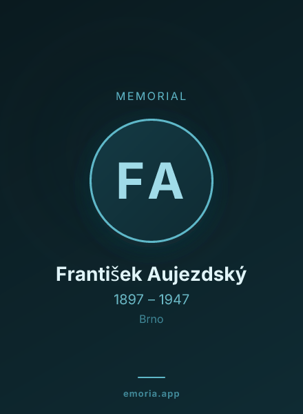 Memorial portrait of František Aujezdský