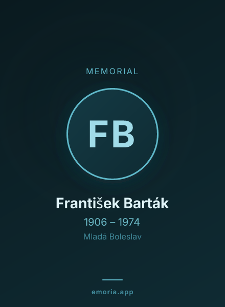 Memorial portrait of František Barták