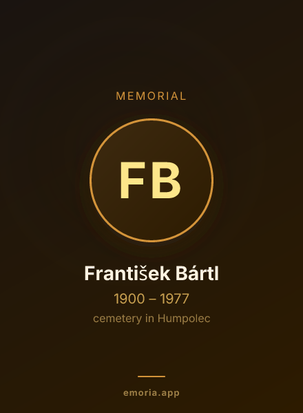 Memorial portrait of František Bártl
