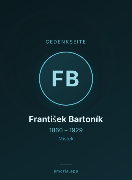 Gedenkportrait von František Bartoník