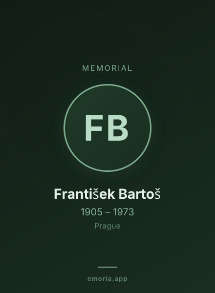 Memorial portrait of František Bartoš