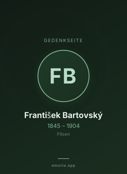 Gedenkportrait von František Bartovský