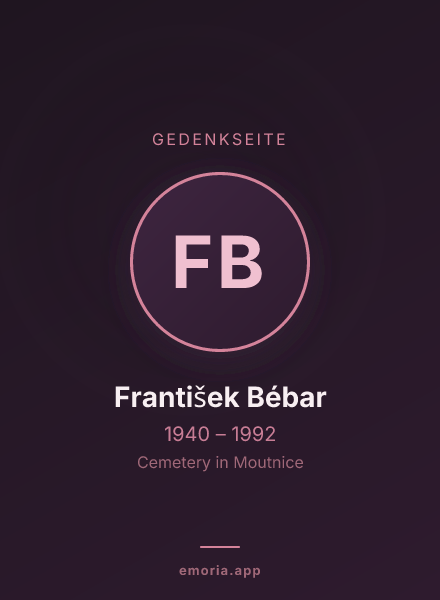 Gedenkportrait von František Bébar