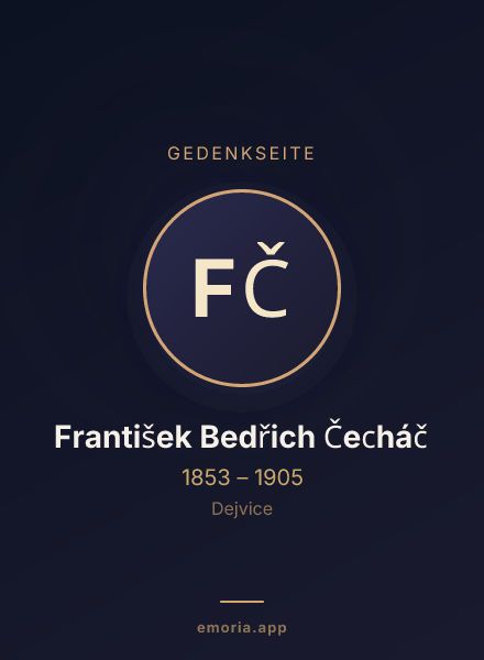 Gedenkportrait von František Bedřich Čecháč