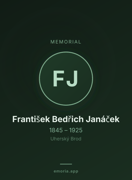 Memorial portrait of František Bedřich Janáček