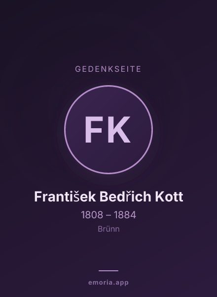 Gedenkportrait von František Bedřich Kott
