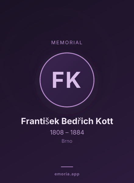 Memorial portrait of František Bedřich Kott
