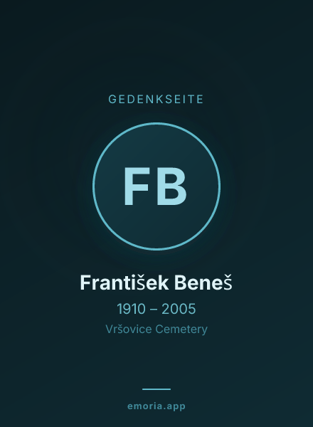 Gedenkportrait von František Beneš