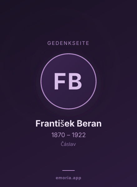Gedenkportrait von František Beran