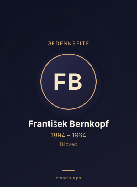 Gedenkportrait von František Bernkopf