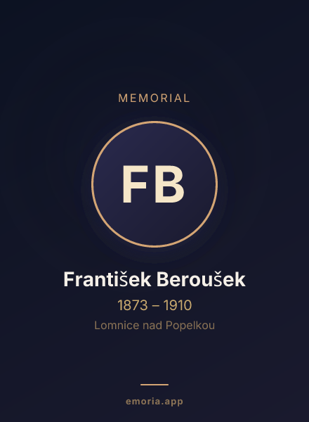 Memorial portrait of František Beroušek