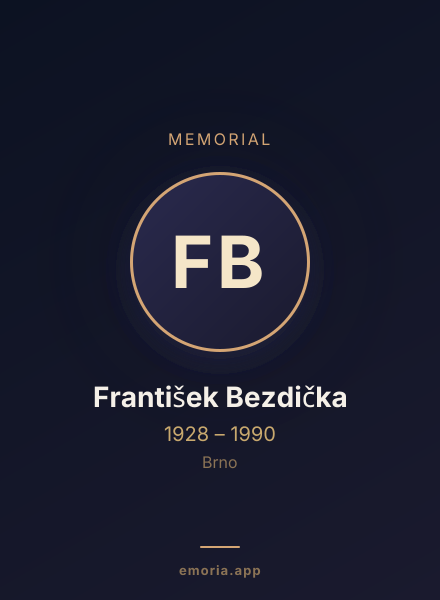 Memorial portrait of František Bezdička