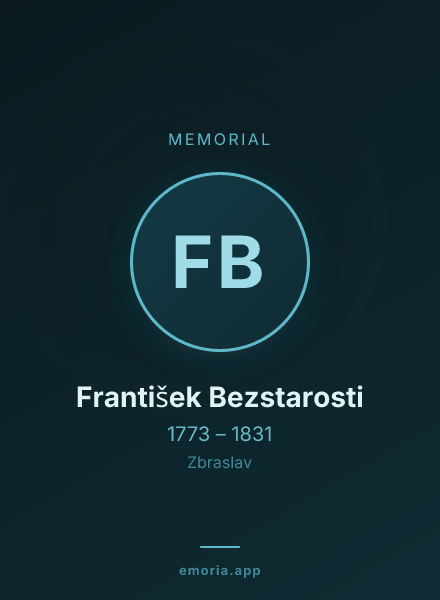 Memorial portrait of František Bezstarosti
