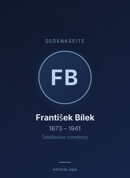 Gedenkportrait von František Bílek