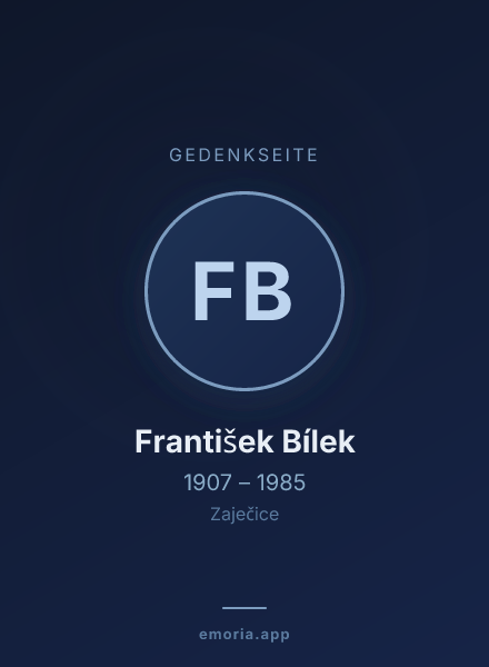 Gedenkportrait von František Bílek