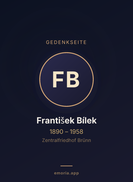 Gedenkportrait von František Bílek
