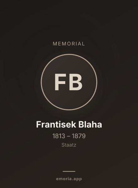 Memorial portrait of Frantisek Blaha