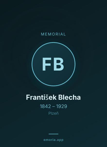 Memorial portrait of František Blecha