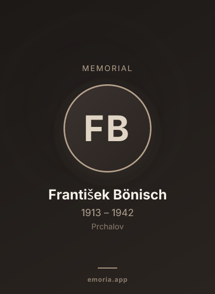 Memorial portrait of František Bönisch