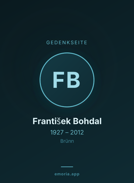Gedenkportrait von František Bohdal