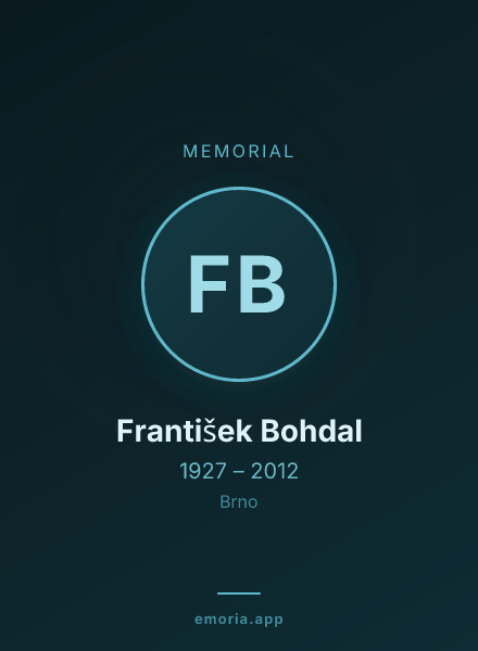 Memorial portrait of František Bohdal