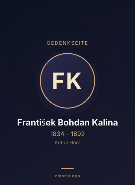 Gedenkportrait von František Bohdan Kalina