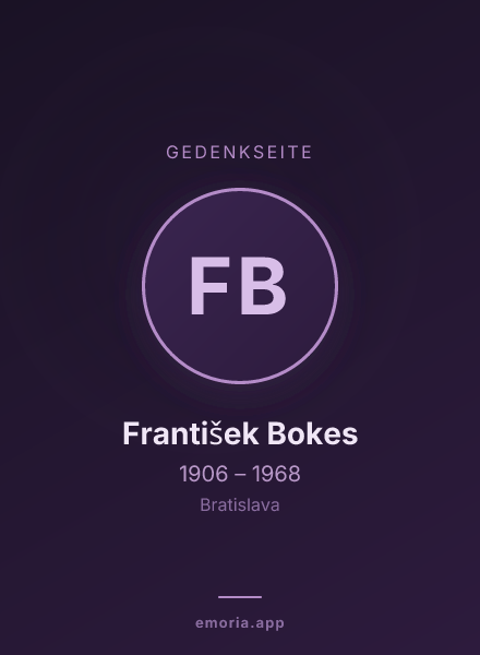 Gedenkportrait von František Bokes