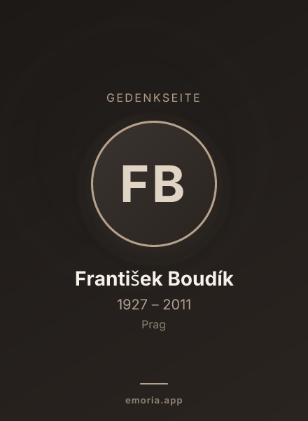 Gedenkportrait von František Boudík