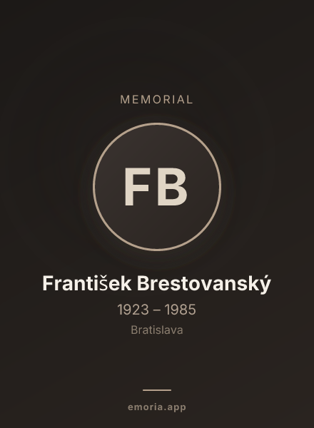 Memorial portrait of František Brestovanský