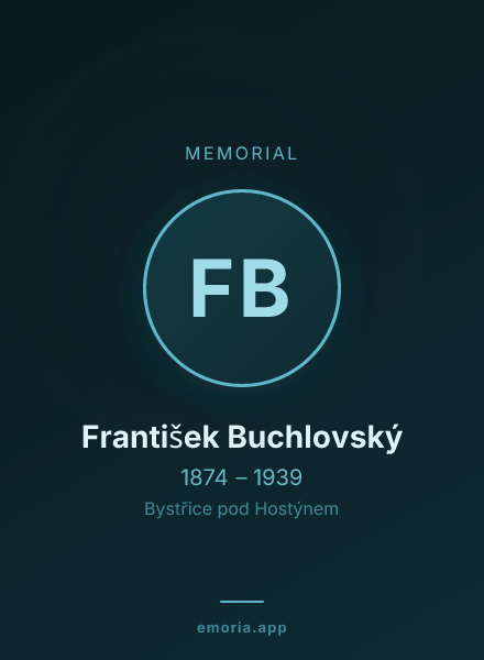 Memorial portrait of František Buchlovský