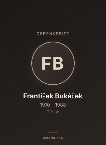 Gedenkportrait von František Bukáček
