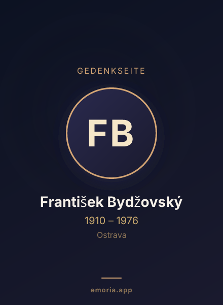 Gedenkportrait von František Bydžovský