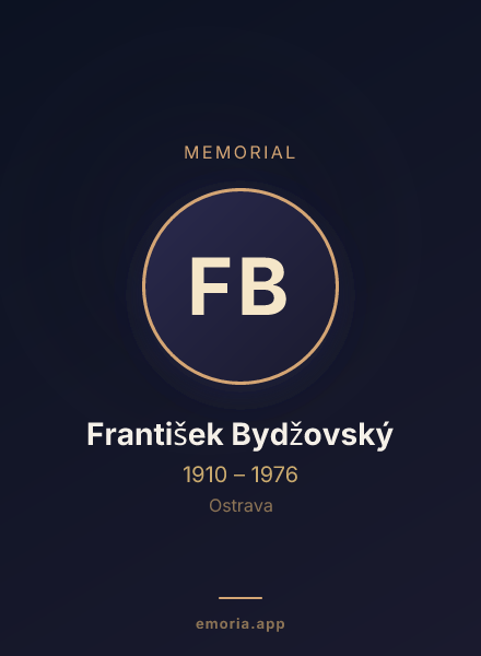 Memorial portrait of František Bydžovský