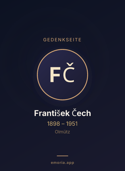 Gedenkportrait von František Čech