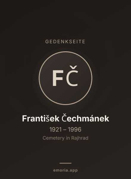 Gedenkportrait von František Čechmánek