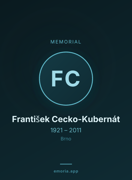 Memorial portrait of František Cecko-Kubernát