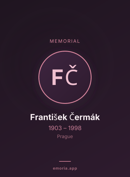 Memorial portrait of František Čermák