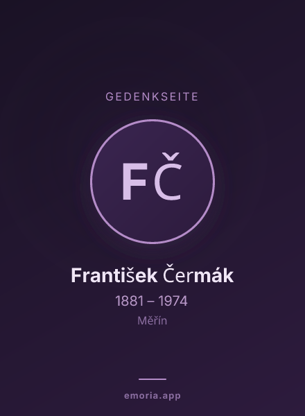 Gedenkportrait von František Čermák