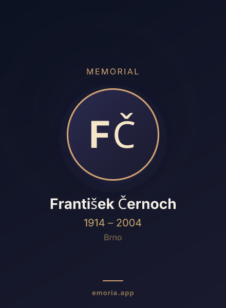 Memorial portrait of František Černoch