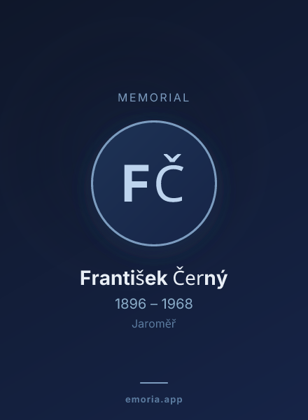 Memorial portrait of František Černý