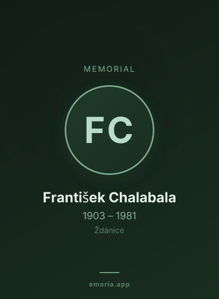 Memorial portrait of František Chalabala
