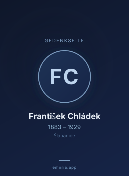 Gedenkportrait von František Chládek