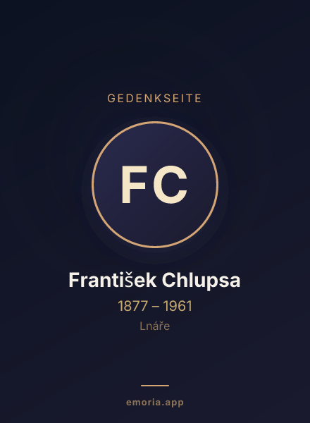 Gedenkportrait von František Chlupsa