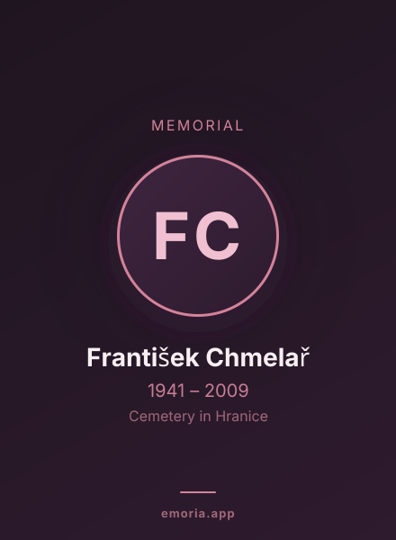 Memorial portrait of František Chmelař